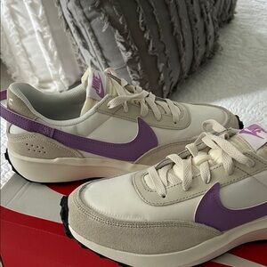 NEW- Nike Women's White and Purple Sneakers